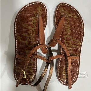 Sam Edelman Brown Thong Sandals with T-Strap Design. Brand new with tags.